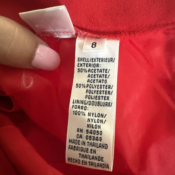 NWT Vintage Saville 2 Piece Suit Red Jacket Skirt Lined Classic Size 8 NWT - Picture 13 of 13